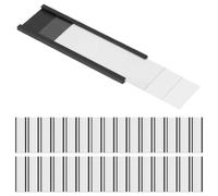 50 Pièces Porte-étiquette Magnétique C Noir en Caoutchouc | Insertion Rapide de Carte, Stabilité Magnétique, Inserts Papier et Protège-cartes Plastique, pour Bacs