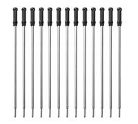 50 Pièces Recharge de Stylo Bille en Métal Noir Présent Rentrée | Encre Noire à Séchage Rapide, Compatible Stylo Bille, Usage Bureau et Maison, Lot Pratique pour Amis