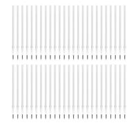 50 Pièces Recharge Stylo Bille, Recharges Stylo Rétractable 0,7 mm, Bille Gel Remplacement, Cartouches Standard Remplaçables, Idéales pour Bureau, École, Maison, Longueur 106 mm Encre noire