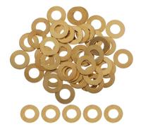 50 Pièces Rondelle Plate en Laiton Cuivre, Jeu Métrique | Rondelles D’étanchéité à Écrasement, Installation Sûre, Pression Uniforme, Projets Auto et Bâtiment