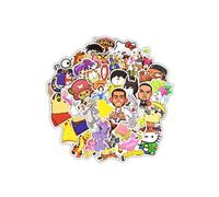 50 pieces Stickers pour décoration des bagages/des chambres - Dessin animé