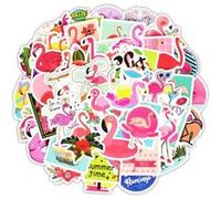 50 pieces Stickers pour décoration des bagages/des chambres - Flamingo G