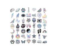 50 pieces Stickers pour décoration des bagages/des chambres-hologram
