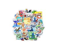 50 pieces Stickers pour décoration des bagages/des chambres - Le surf
