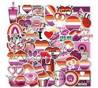 50 pieces Stickers pour décoration des bagages/des chambres-Pride Day Rose G