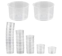50 pièces tasse à mesurer en plastique transparent béchers à mesurer gradués pour laboratoire d ' école de cuisine à domicile et expérience scientifique bécher en plastique permanent