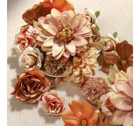 50 pièces Têtes de fleurs artificielles, tailles assorties, fleurs de marguerite, convient pour les artisanats de mariage, la décoration de la maison, la décoration de fête 20 pièces de couleurs mélan