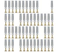 50 pièces Tube d ' expansion dentelé en métal vis taraudeuses automatiques bouchon de forage de tuyau pour sécurisé Installation à la maison Tube d ' expansion dentelé en métal vis