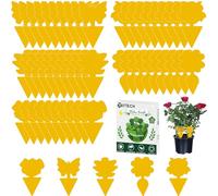 50 Pièges Anti Moucherons Interieur, Attrape Moucheron Plantes, Pièges à Insectes Jaune Collants pour intérieur et extérieur