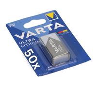 50 piles VARTA Professional Lithium 9V, adaptées aux détecteurs de fumée et aux systèmes de sécurité