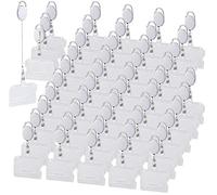 General Office 50 porte-badges avec clip de fixation et enrouleur - Blanc