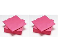 50 Serviettes Rose Fuchsia en ouate 2plis FSC® - 33x33cm (Lot de 2)