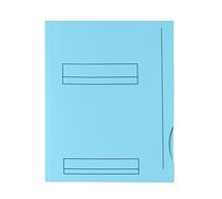Chemises dossier 2 rabats Oxford 24 x 32 cm bleu pastel - Paquet de 50