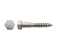 50 Tirefonds Bois Tête Hexagonale 8 x 200 mm - DIN 571 - Inox A2 - D-Work