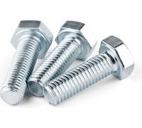 50 vis à tête hexagonale DIN 933 ISO 4017 galvanisées 8.8 Vis à machine M8x18mm