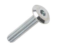 50 vis d'assemblage à tête six pans creux zingué brillant M6 x 30mm
