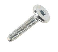50 vis d'assemblage à tête six pans creux zingué brillant M6 x 35mm
