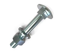 50 x Boulons M10 x 80 tête ronde collet carré Vis TRCC avec Écrou et Rondelle Longueurs 30-200mm choix: 50x M10x80