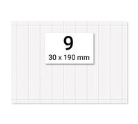 50 x Karteo Cartes d’Insertion pour Plaque de Porte Durable Étiquettes d’Insertion Papier Blanc 160 g/m² 190 x 30 mm sur 10 Feuilles A4 Perforées à Imprimer