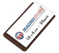 50 x Porte Étiquette Magnétique - taille: 10cm x 6cm - 50 pièces - Étiquettes Magnétiques - Pochettes avec Bande Magnétique et PVC transparent sur le côté frontal