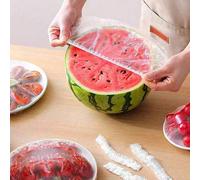 500/200/100/50/1 pièce Couvercles de stockage alimentaire universels en PE élastique. Couvercles de bol en plastique transparent et extensible & sacs de conservation des aliments pour les restes. Prot