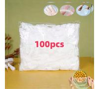 500/200/100/50/1 pièce Film étirable en plastique blanc avec auto-scellage élastique, garde les restes frais, convient pour couvrir les bols et les assiettes, couvercles alimentaires ménagers, accesso