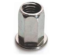 500 Ecrous à Sertir Hexagonaux Tête Plate GOFIX M5 x 12 mm - Acier - D-Work