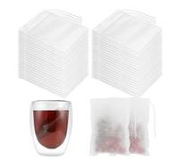 500 Filtre à Thé Papier,Sachets de Thé à Remplir 7cmX9cm avec Cordon | Filtres en Papier,sachet de thé Filtre Thé pour Thé Parfumé, Café, Épices, Herbes, Thé en Vrac, Blanc