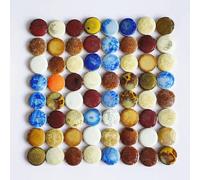 500 g de carreaux de mosaïque en céramique, carreaux de mosaïque ronds pour travaux de bricolage (3 cm de diamètre)