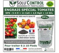 500 g Engrais Spécial Tomates, Aubergines, Poivrons, Piments - SoluControl - Formulation haute qualité Organo-Minerale - UAB