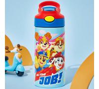 500 ml / 16 oz Bouteille isotherme en acier inoxydable avec motif de dessin animé, couvercle avec paille en silicone étanche. Facile à utiliser pour les garçons et les filles, parfait pour le camping 