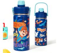 500 ml / 16 oz Bouteille isotherme en acier inoxydable étanche avec couvercle, facile à utiliser pour les garçons et les filles, parfaite pour le camping et l'école. 500mlAcier inoxydable