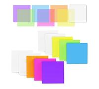 500 Pcs Transparent Sticky Notes 75 * 75mm,Étanche Réutilisables Autocollantes Sticky Memo, sticky notes transparentes livre, pour Etudiants, Maison Et Bureau（7 Couleurs）