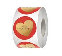 500 pièces autocollant Saint-Valentin 38mm autocollant coeur d ' amour étiquettes d ' emballage auto-adhésives pour enveloppes étui carte Saint-Valentin enveloppe artisanale