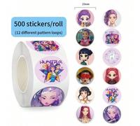 500 pièces Autocollants de cheveux bouclés de 12 designs mignons de groupes de filles K-Pop Wizard Hunter - Autocollants décoratifs pour DIY, journal, convient aux adolescents et fans, idéal pour fair