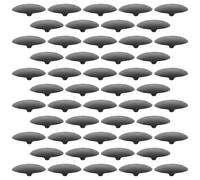500 pièces Cache-vis Bombé Noir en Plastique, Protection Décorative | Finition Moderne, Aspect Lisse Poli, pour Panneaux Bois, Étagères, Montage Bureau