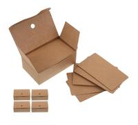 500 Pièces Cartes à Message Vierges en Papier Kraft Marron | Bords Arrondis, Surface D’écriture Lisse sans Grille, Usage Bureau et École, Faciles à Classer et Réutilisables