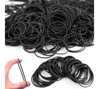 500 pièces elastique caoutchouc noir elastiques fourniture bureau - Bandes élastiques naturelles solides pour l'école maison bureau les travaux manuels industriels bricolage 38 * 1.4 mm
