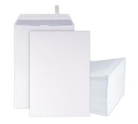500 pièces Enveloppes - B4 Enveloppes sans fenêtre - 250x353 mm - Enveloppes d'expédition - blanc - fermeture adhésive Haftfix - Enveloppe - Papier