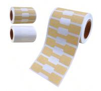 500 pièces Étiquettes de prix pour bijoux, étiquettes autocollantes blanches mates rectangulaires en forme d'haltère pour colliers, boucles d'oreilles, bracelets, bagues, affichage de vêtements papier