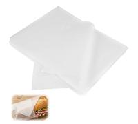 500 Pièces Papier Emballage Alimentaire, 15 X 20 cm Papier Cuisson Pizza | Anti-Graisse Blanc Feuilles de Cuisson, Prédécoupé Antiadhésif Steak Haché pour Fromage, Pâtisserie, Pain, Gril, Air Fryer