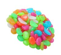 500 pièces Pierres Décoratives Phosphorescentes 2x2x2cm en Résine | Galets Multicolores Polis, Bords Arrondis, Chaque Pièce Emballée Séparément, pour Bassins, Allées et Couleur Aléatoire
