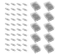 500 Pièces Trombones Noirs en Fer, Pinces Papier pour Documents | Revêtement Plastique, Maintien Solide et Protection Lisse, Usage Étude et Livres, Look Professionnel