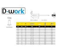 500 Rivets Aveugles Multiserrage Tête Ronde GOMULTI MINOX 4 x 10 mm - Alu/Inox - D-Work