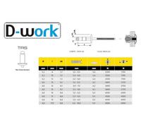 500 Rivets Aveugles Multiserrage Tête Ronde GOMULTI TRS 4 x 10 mm - Inox A2 - D-Work