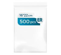 500 Sachets Plastique Zip Transparents 160x220mm | Pochette Plastique Zippée pour Bijoux, Composants Électroniques, Artisanat et