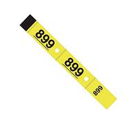 500 Tickets Vestiaire | 3x20cm | Perforés - 3 Parties | 10 lots de 50 tickets | Jaune