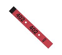 500 Tickets Vestiaire | 3x20cm | Perforés - 3 Parties | 10 lots de 50 tickets | Rouge