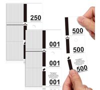 500 Tickets Vestiaire 4.5x13cm Blanc Numérotés de 1 à 500 Perforés Séparables 3 Parties Ticket Tombola NumérotéBloc Ticket Numéroté Billet Vestiaire Bon de Vestiaire Pour Vestiaire Événements (Blanc)