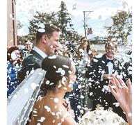 5000/1000 pièces/Set Confettis blancs, 50g/Paquet, en forme de cœur, décoration de lieu de mariage, décoration de la Saint-Valentin, convient pour les fêtes, les vacances, les anniversaires de mariage